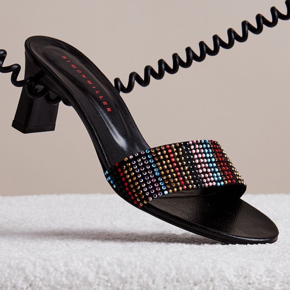 Simon Miller Black Sandals with rhinestones